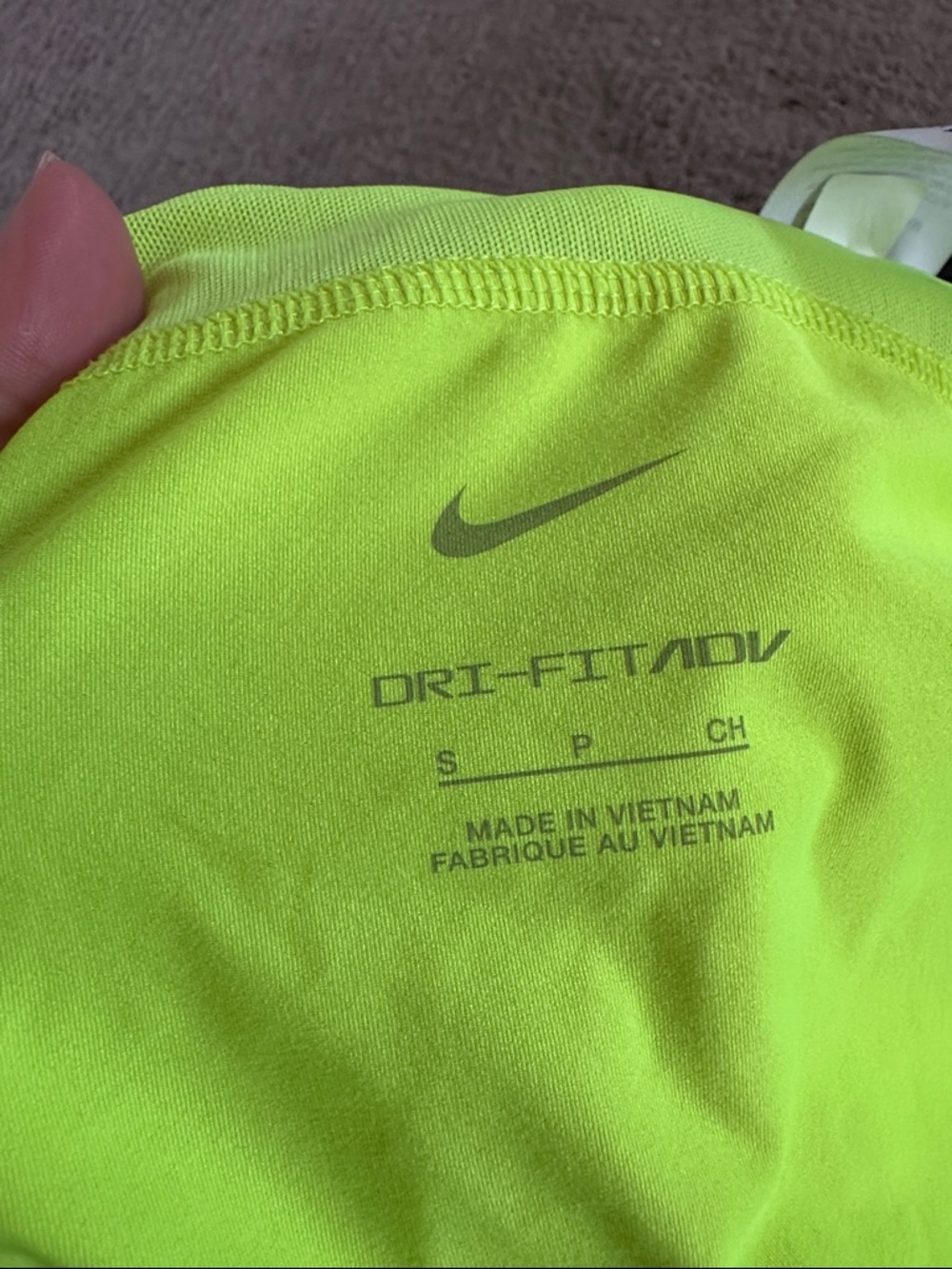 Nike Aeroswift Women's Neon Yellow Athletic Short with double nike Swoosh - Picture 13 of 16